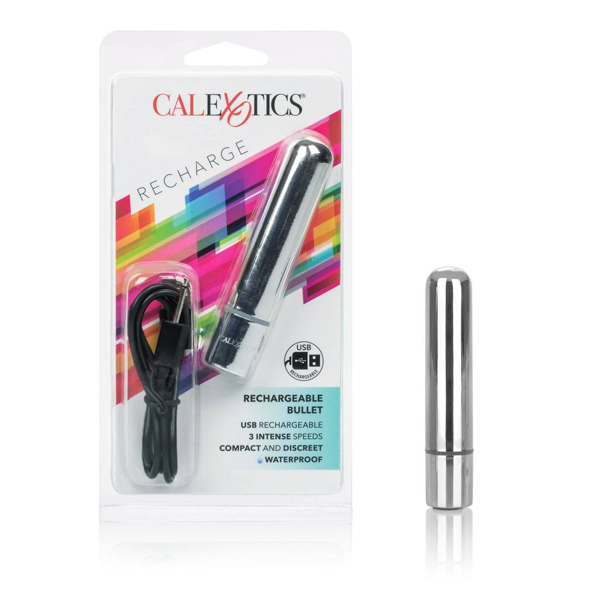 Cal Exotics - Rechargeable Bullet Vibrator - Silver Sex Toy - Tophatter Daily Deals
