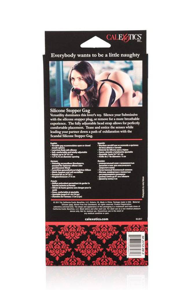 Cal Exotics - Scandal - Silicone Stopper Gag - Black BDSM - Tophatter Daily Deals