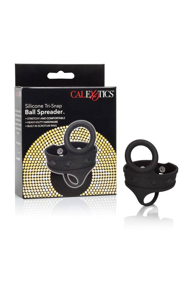 Cal Exotics - Silicone Tri-Snap Ball Spreader - Black Sex Toy - Tophatter Daily Deals