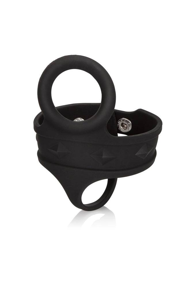 Cal Exotics - Silicone Tri-Snap Ball Spreader - Black Sex Toy - Tophatter Daily Deals