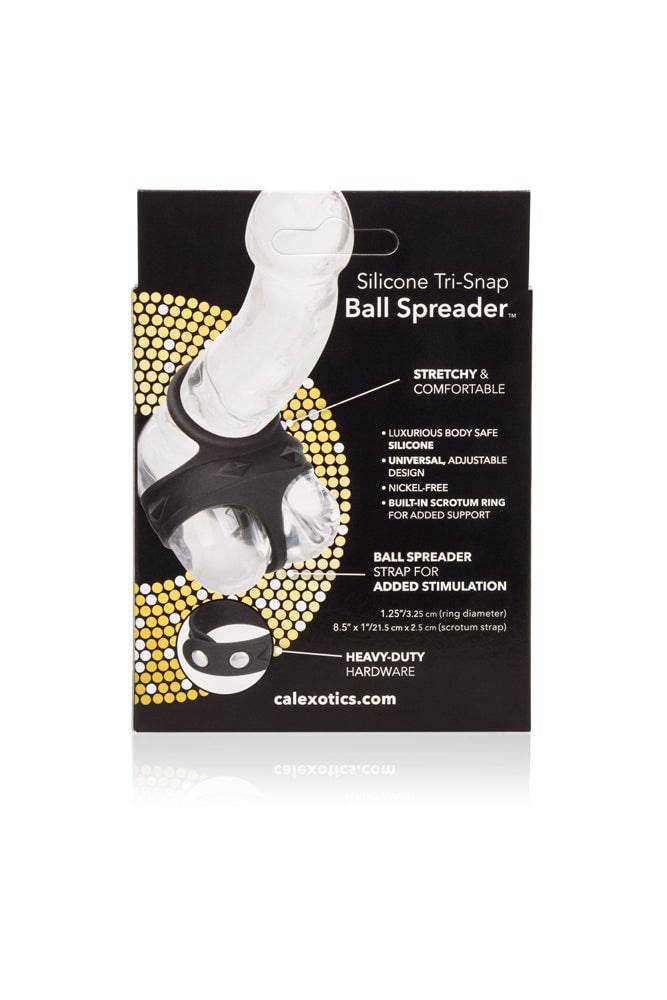 Cal Exotics - Silicone Tri-Snap Ball Spreader - Black Sex Toy - Tophatter Daily Deals