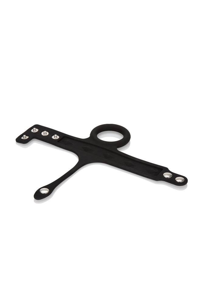Cal Exotics - Silicone Tri-Snap Ball Spreader - Black Sex Toy - Tophatter Daily Deals