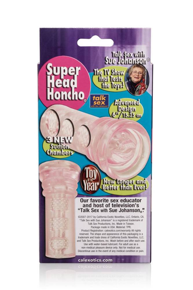 Cal Exotics - Sue Johanson - Super Head Honcho Stroker - Pink Sex Toy - Tophatter Daily Deals