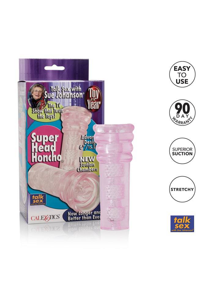 Cal Exotics - Sue Johanson - Super Head Honcho Stroker - Pink Sex Toy - Tophatter Daily Deals