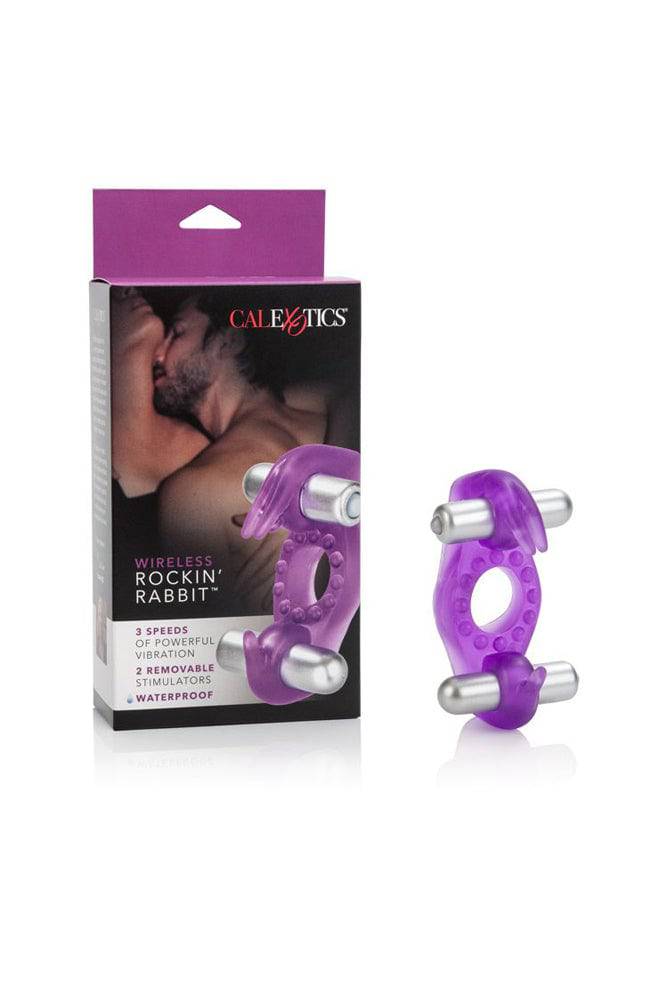 Cal Exotics - Couples Enhancers - Wireless Rockin' Rabbit Dual Cock Ring - Purple Sex Toy - Tophatter Daily Deals