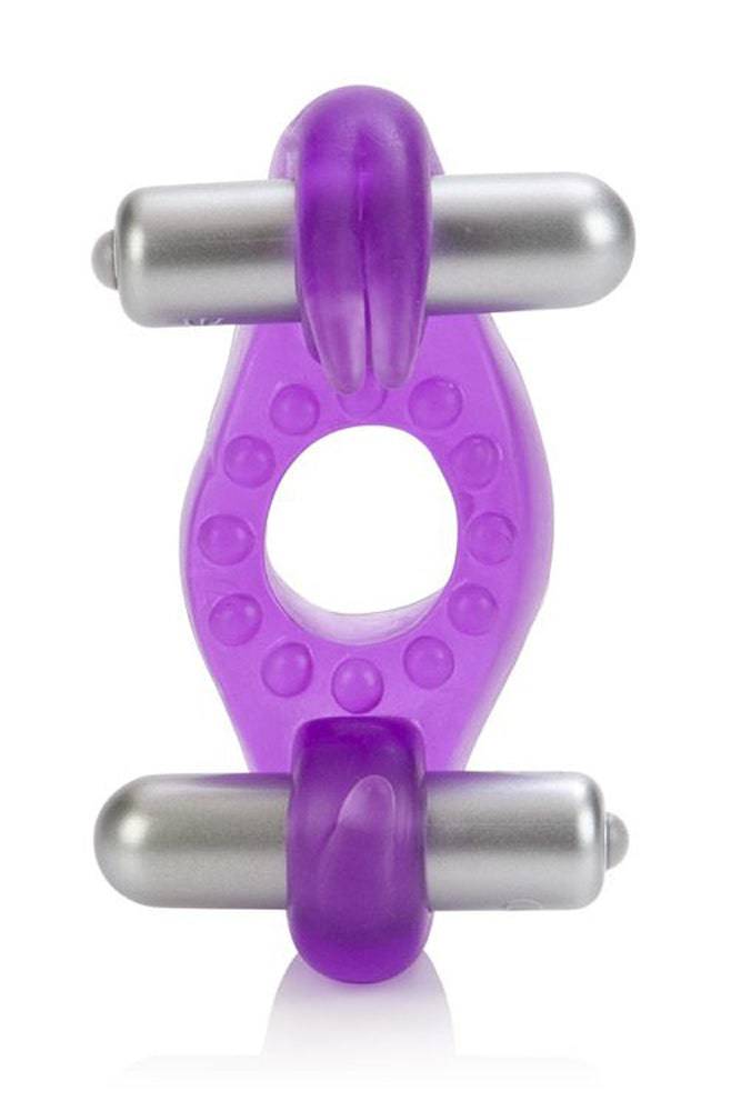 Cal Exotics - Couples Enhancers - Wireless Rockin' Rabbit Dual Cock Ring - Purple Sex Toy - Tophatter Daily Deals