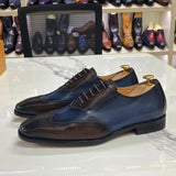 Calfskin Handmade Business Office Lace-up Mens Dress Shoes Men Shoes - Tophatter Daily Deals