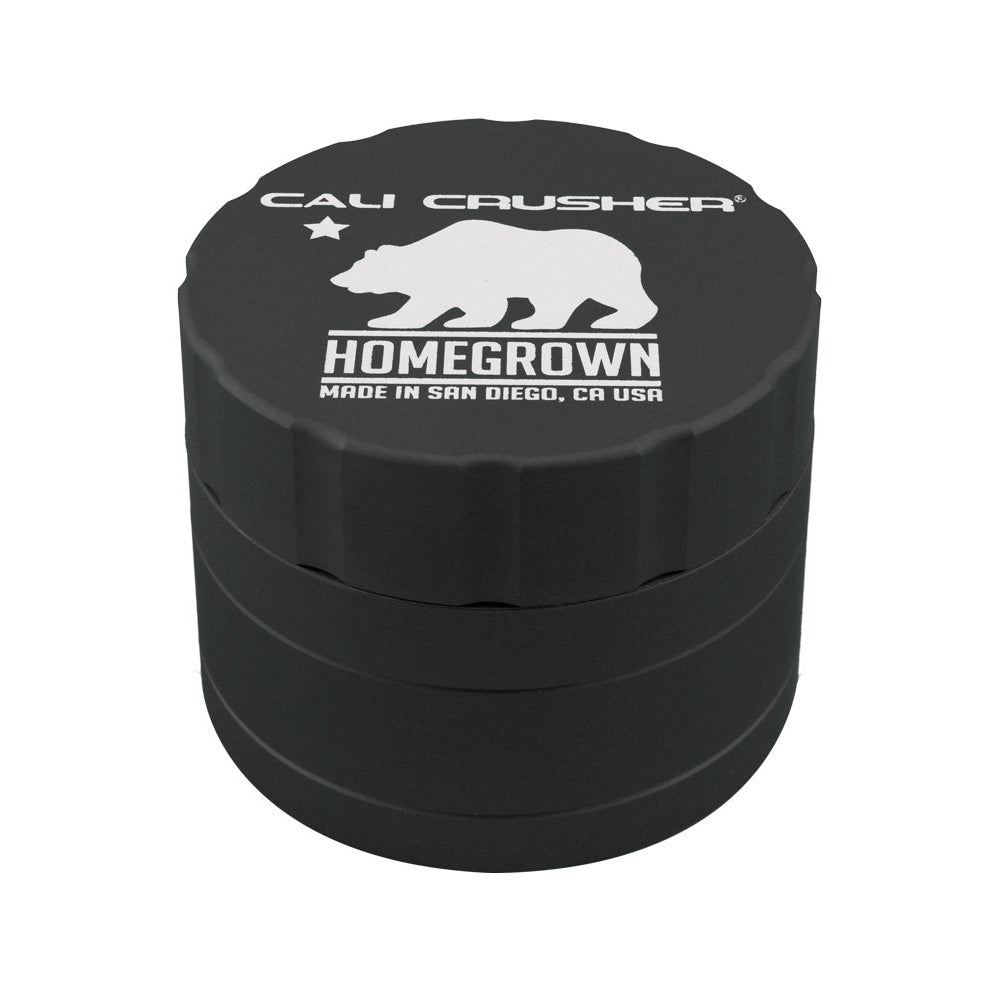 Cali Crusher Homegrown Aluminum Grinder | 4pc | 2.2" Cali Crusher Black Grinders - Tophatter Daily Deals