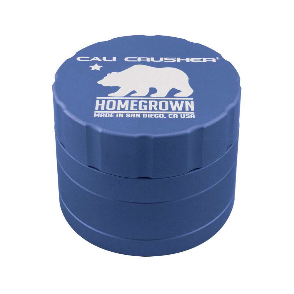 Cali Crusher Homegrown Aluminum Grinder | 4pc | 2.2" Cali Crusher Blue Grinders - Tophatter Daily Deals