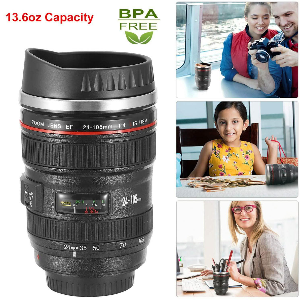 Camera Lens Coffee Mug Cup 13.6oz Outdoor Recreation - Tophatter Daily Deals