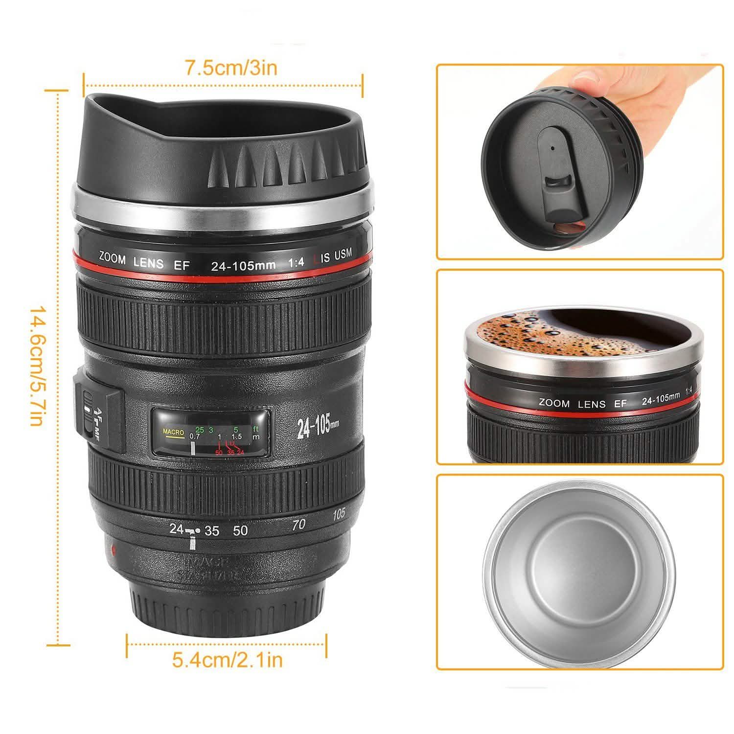 Camera Lens Coffee Mug Cup 13.6oz Outdoor Recreation - Tophatter Daily Deals