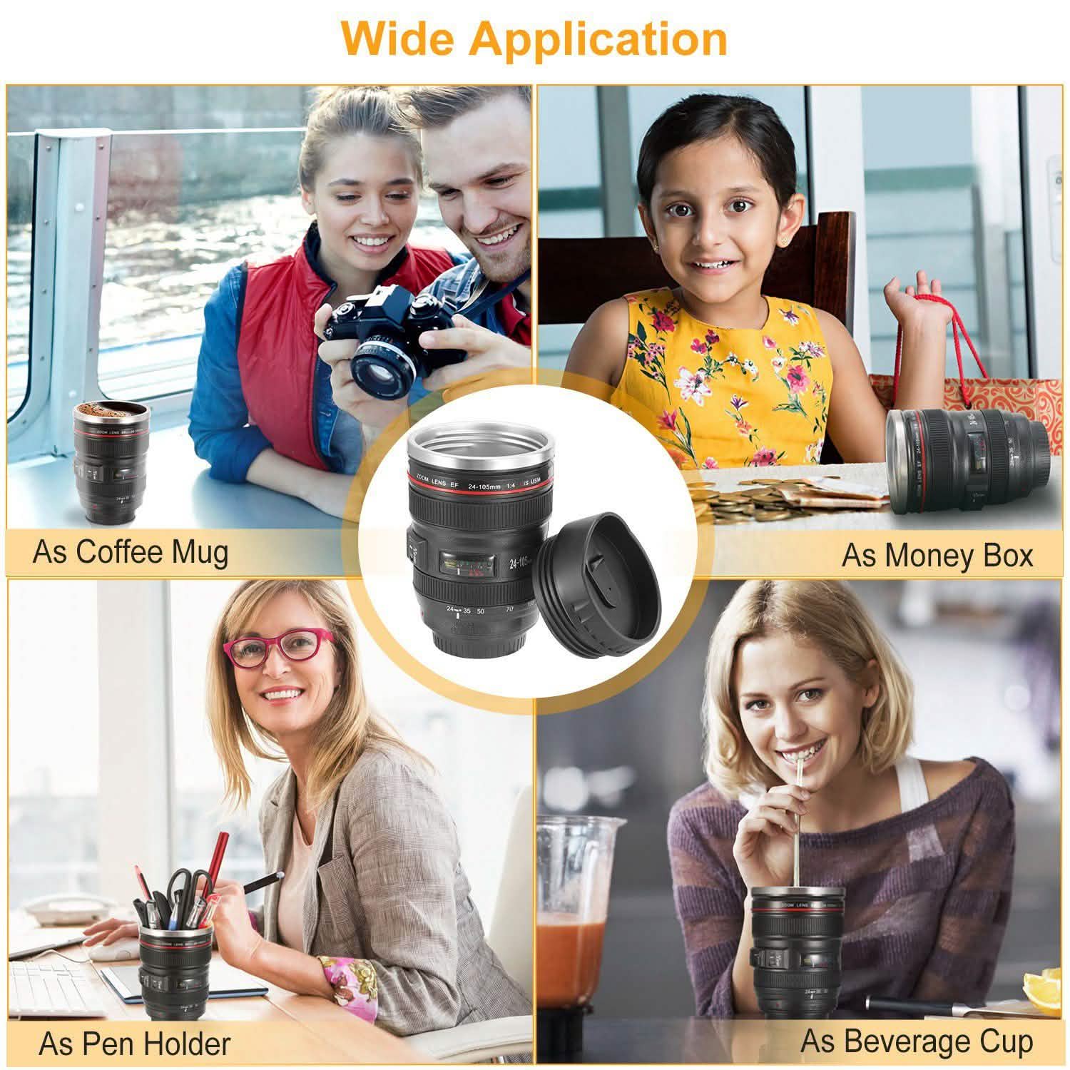 Camera Lens Coffee Mug Cup 13.6oz Outdoor Recreation - Tophatter Daily Deals