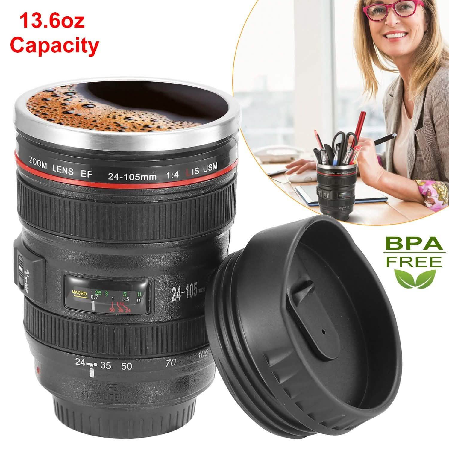 Camera Lens Coffee Mug Cup 13.6oz Outdoor Recreation - Tophatter Daily Deals