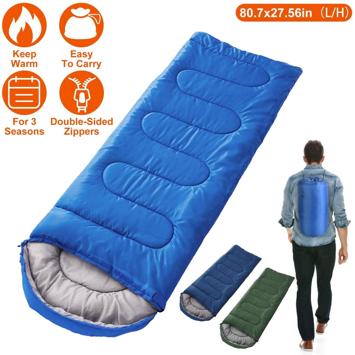 Camping Sleeping Bags for Adults Outdoor Recreation - Tophatter Daily Deals