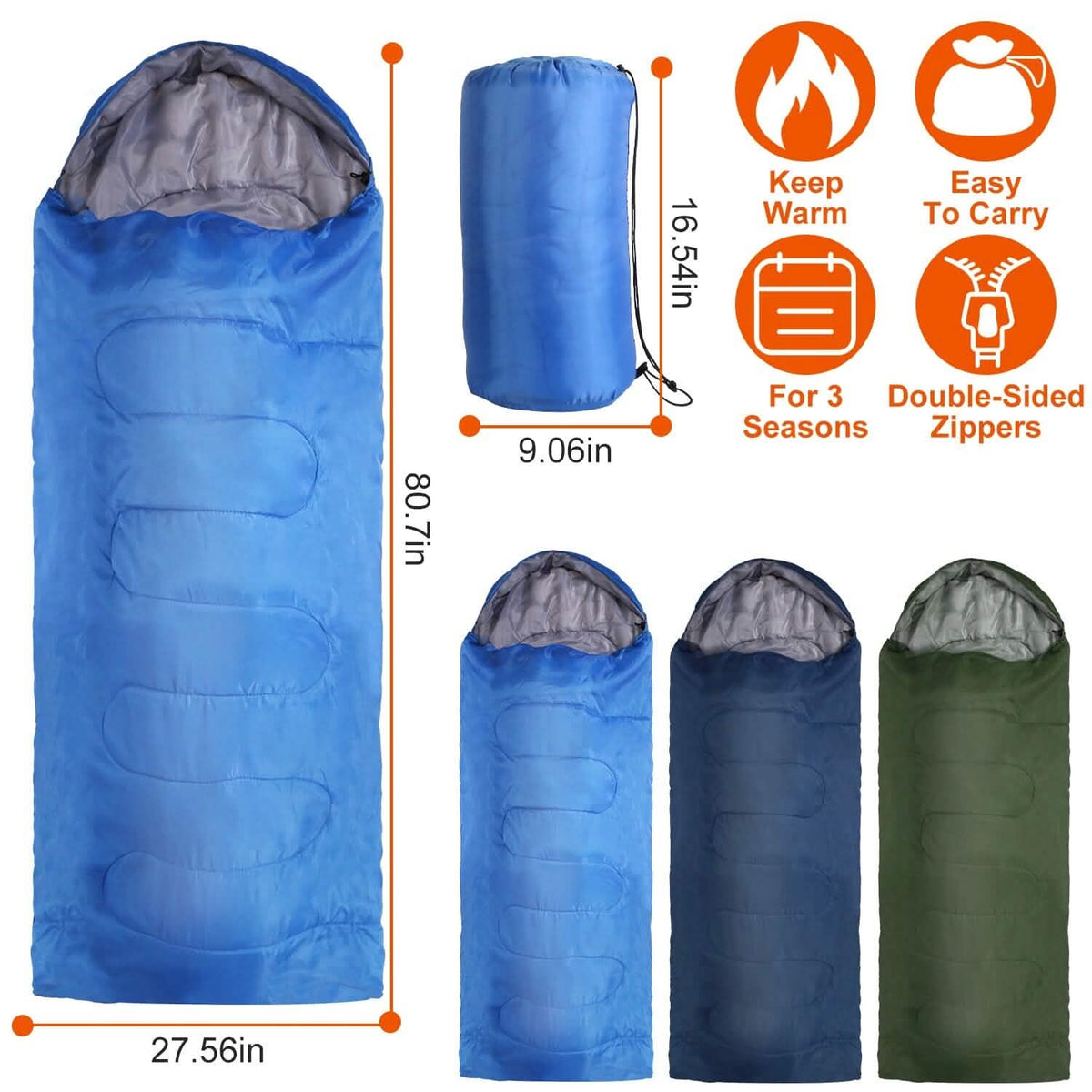 Camping Sleeping Bags for Adults Outdoor Recreation - Tophatter Daily Deals
