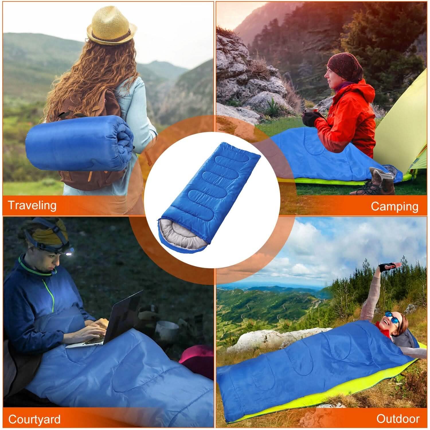 Camping Sleeping Bags for Adults Outdoor Recreation - Tophatter Daily Deals