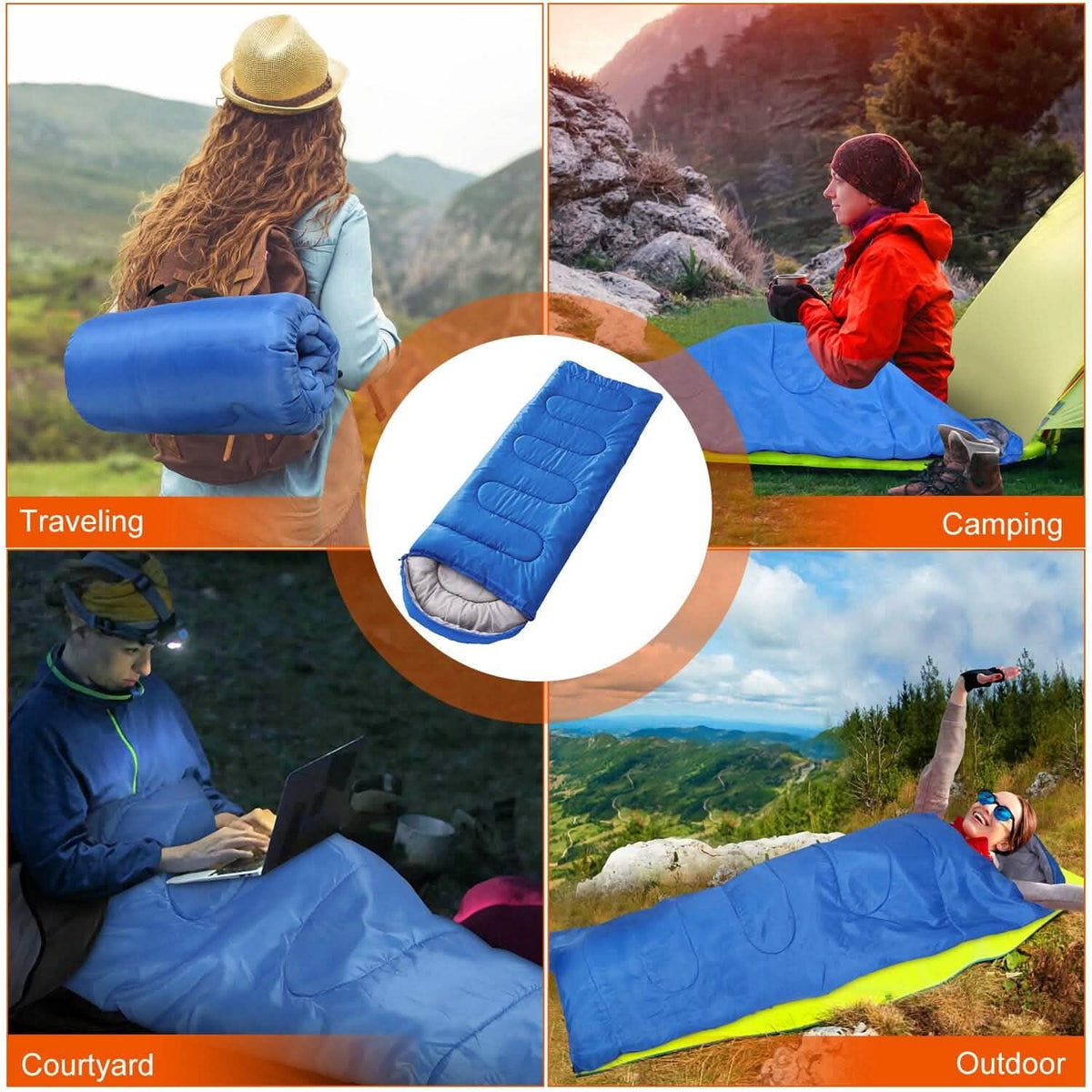 Camping Sleeping Bags for Adults Outdoor Recreation - Tophatter Daily Deals