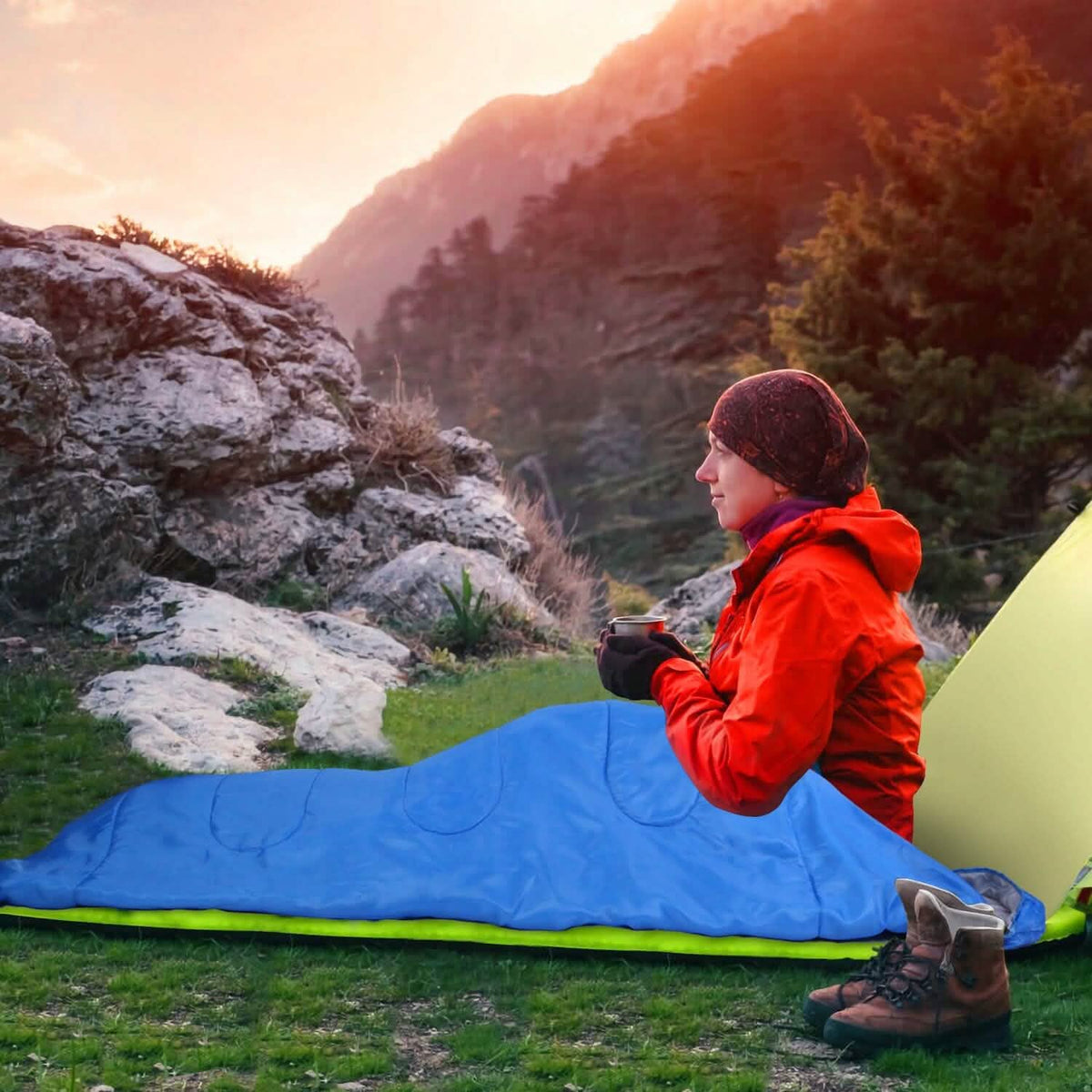 Camping Sleeping Bags for Adults Outdoor Recreation - Tophatter Daily Deals