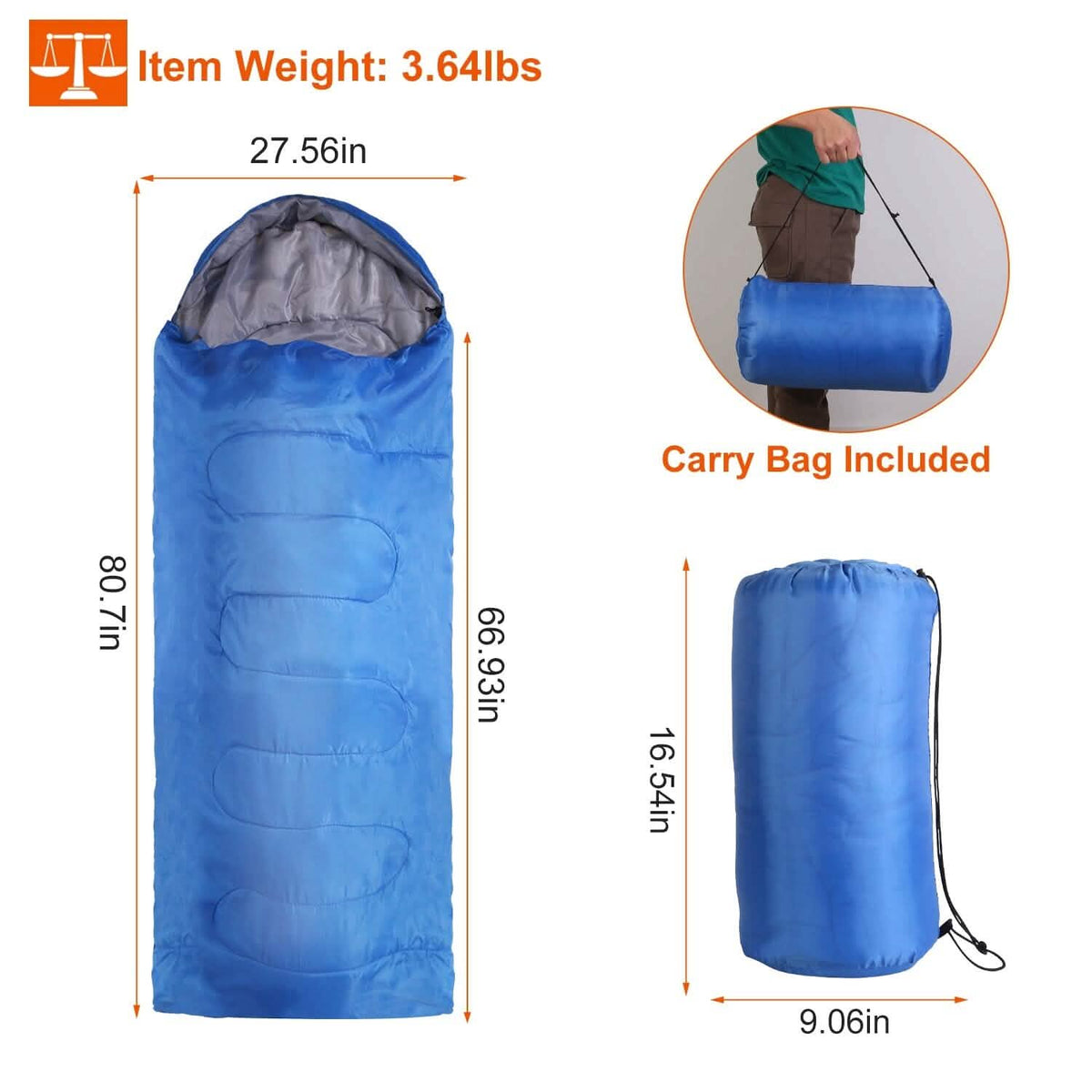 Camping Sleeping Bags for Adults Outdoor Recreation - Tophatter Daily Deals