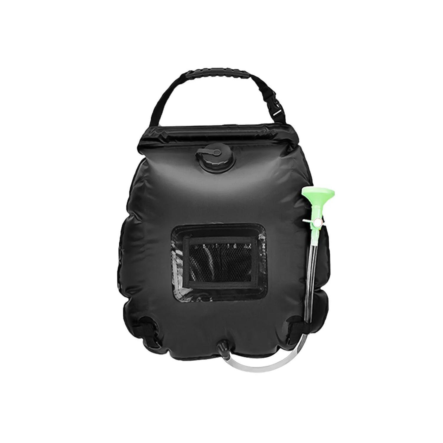 Solar Power Camping Shower - Portable Shower Camping Hiking Solar Shower Bag Outdoor Heating Bathing Shower Black Home - Tophatter Daily Deals