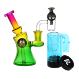 Candy Craze Dab Rig, Oil Reclaimer, & Carb Cap Bundle Gummy Bear Transparent Blue Glass Sale Bundles - Tophatter Daily Deals