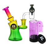 Candy Craze Dab Rig, Oil Reclaimer, & Carb Cap Bundle Gummy Bear Transparent Purple Glass Sale Bundles - Tophatter Daily Deals