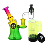 Candy Craze Dab Rig, Oil Reclaimer, & Carb Cap Bundle Gummy Bear Transparent Yellow Glass Sale Bundles - Tophatter Daily Deals
