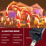 Outdoor Candy Cane Lights - 12pcs 53cm LED Light Up Candy Cane Outdoor Christmas Stick Light Christmas - Tophatter Daily Deals