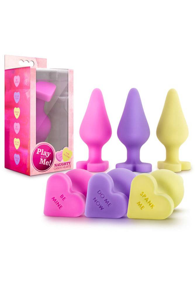 Blush Novelties - Play with Me - Naughty Candy Heart Butt Plug - Assorted Colors Sex Toy - Tophatter Daily Deals