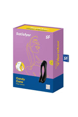 Satisfyer - Candy Cane - Silicone Finger Vibrator - Black Sex Toy - Tophatter Daily Deals
