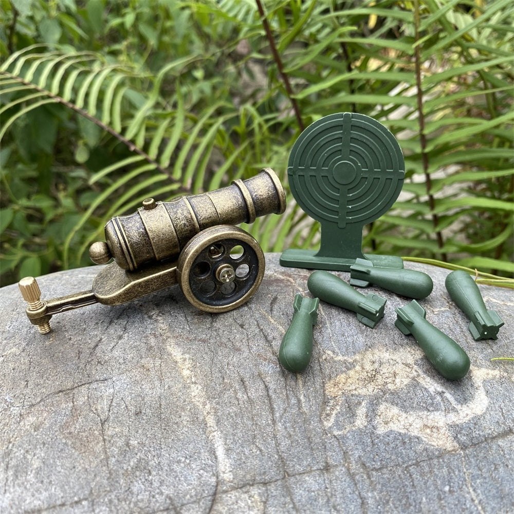 Metal Miniature Antiqued Smoothbore Cannon 10CM/3.9" - Tophatter Daily Deals
