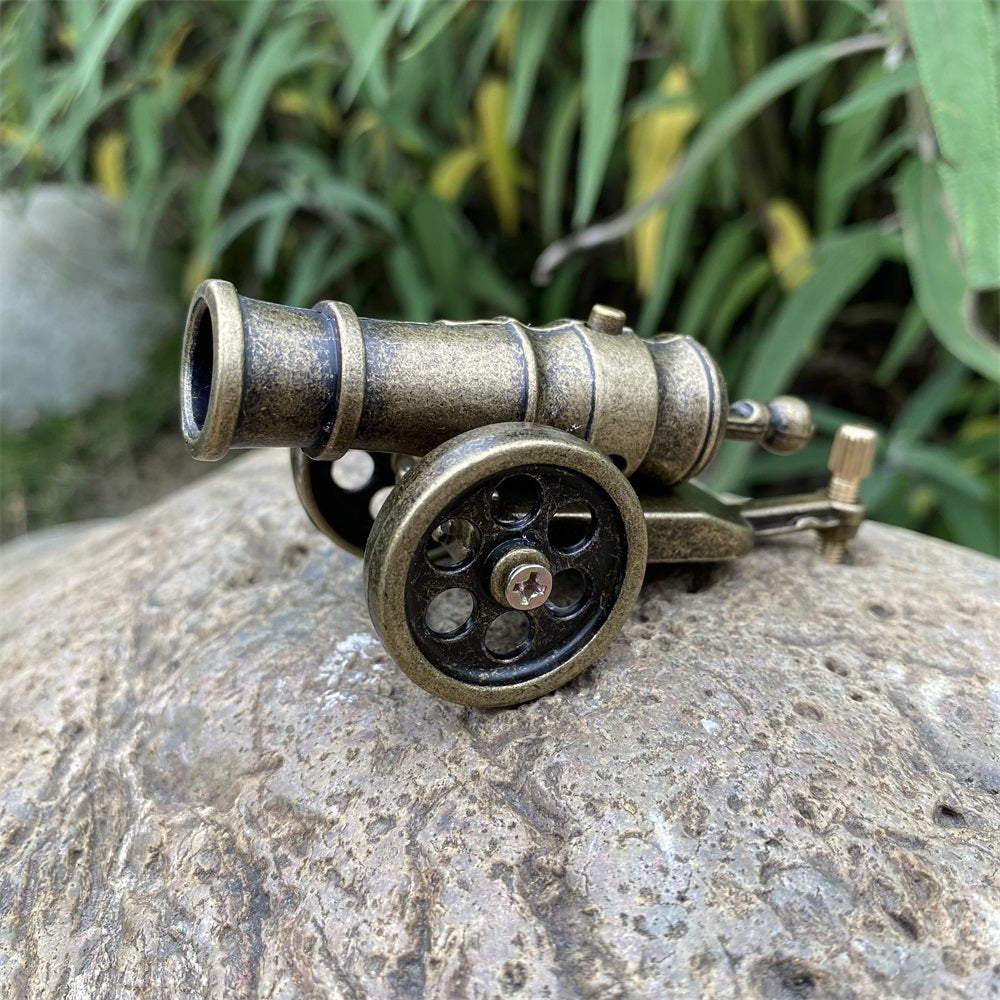 Metal Miniature Antiqued Smoothbore Cannon 10CM/3.9" - Tophatter Daily Deals
