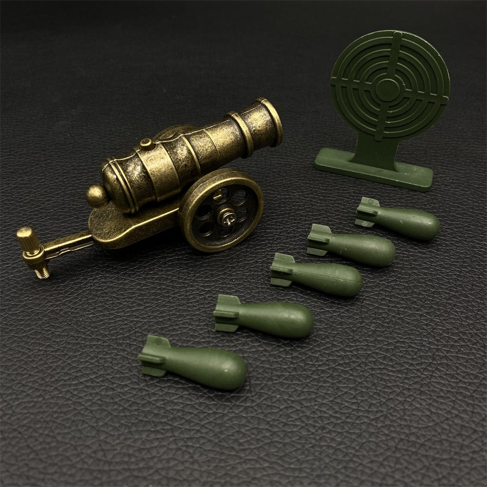 Metal Miniature Antiqued Smoothbore Cannon 10CM/3.9" - Tophatter Daily Deals