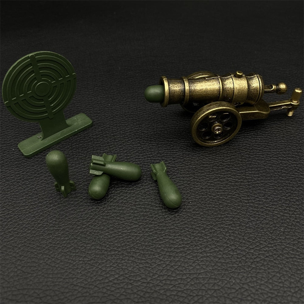 Metal Miniature Antiqued Smoothbore Cannon 10CM/3.9