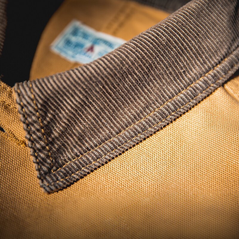 Canvas Jacket Multi Pocket Khaki Lapel Thin Coat Men Jackets - Tophatter Daily Deals