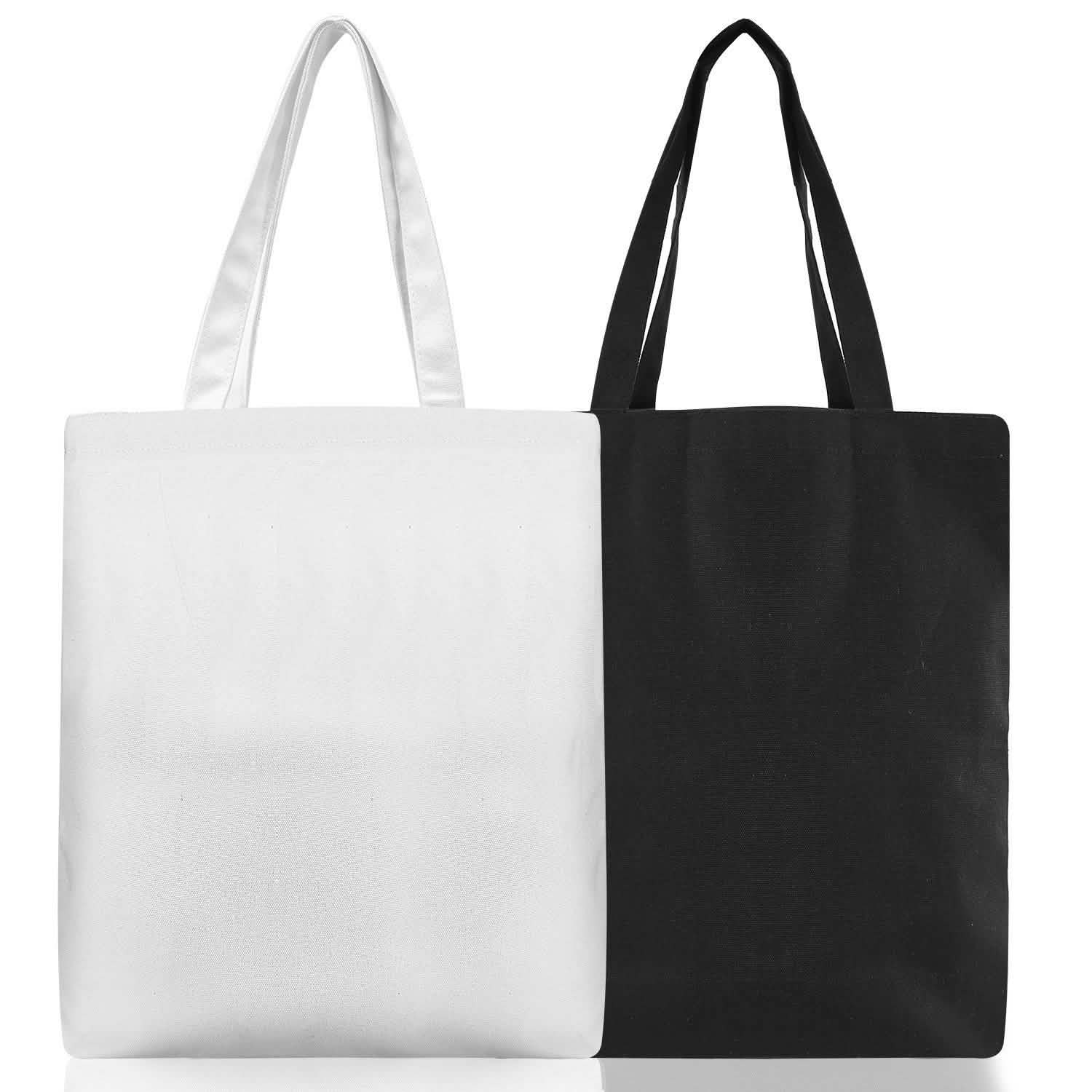 Canvas Tote Bag DIY Craft Eco Tote 100% Cotton Washable Reusable Handbags & Wallets - Tophatter Daily Deals