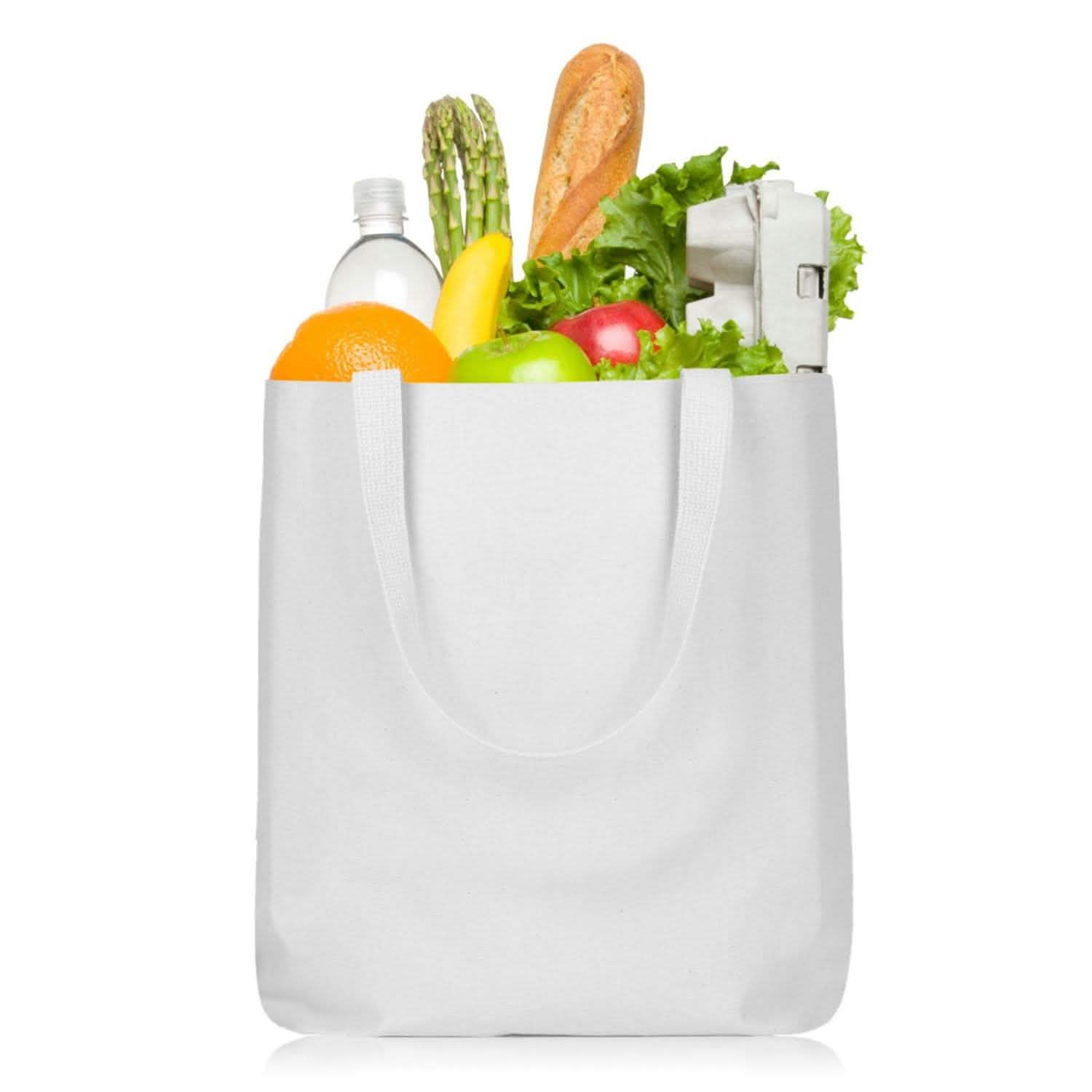 Canvas Tote Bag DIY Craft Eco Tote 100% Cotton Washable Reusable Handbags & Wallets - Tophatter Daily Deals