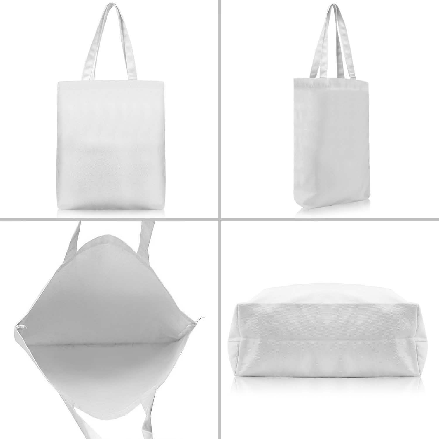 Canvas Tote Bag DIY Craft Eco Tote 100% Cotton Washable Reusable Handbags & Wallets - Tophatter Daily Deals