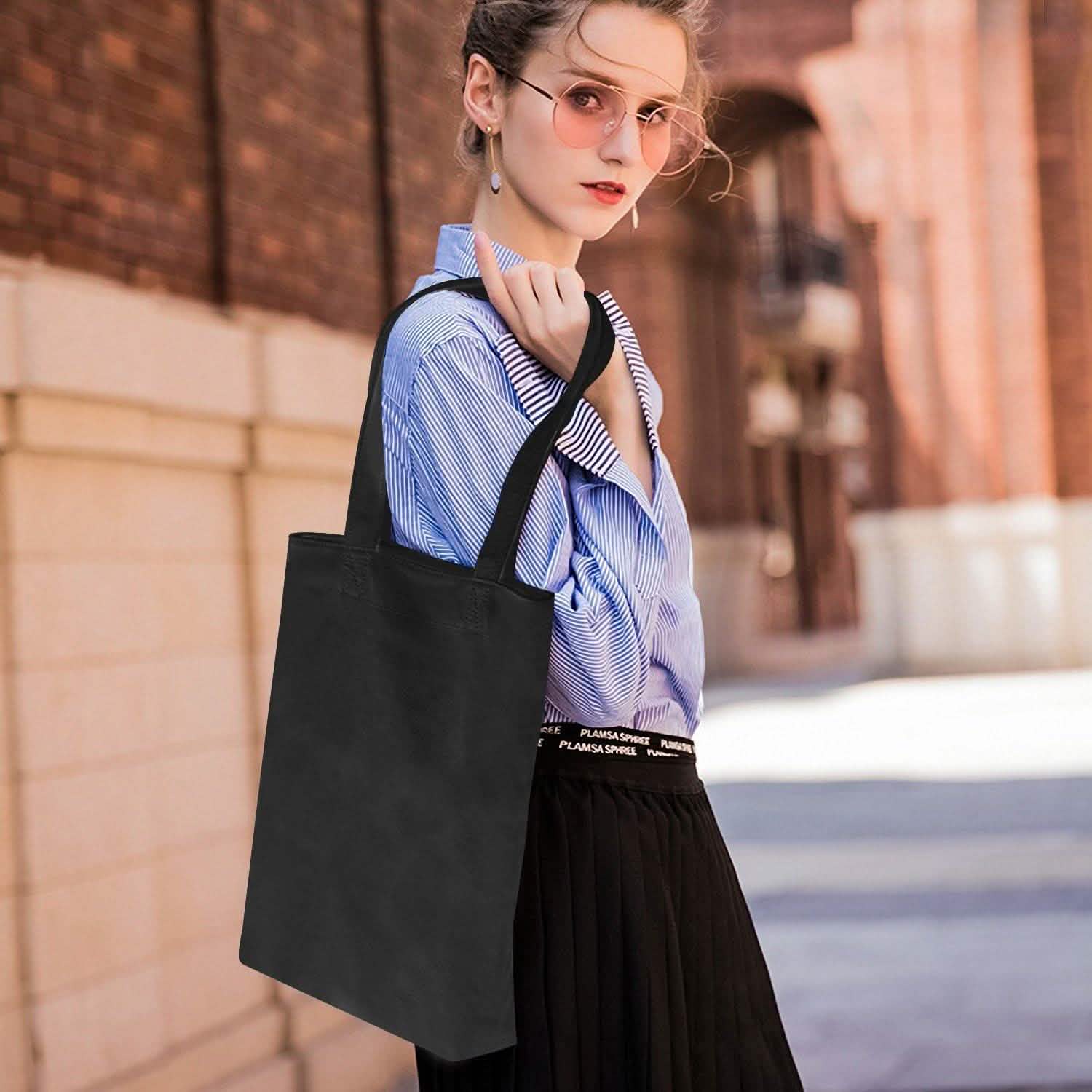 Canvas Tote Bag DIY Craft Eco Tote 100% Cotton Washable Reusable Handbags & Wallets - Tophatter Daily Deals