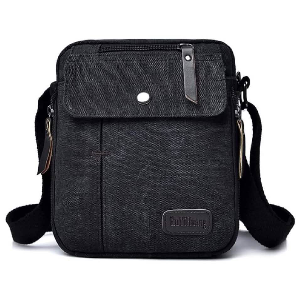 Canvas Travel Wallet Casual Messenger Bag Black Handbags & Wallets - Tophatter Daily Deals