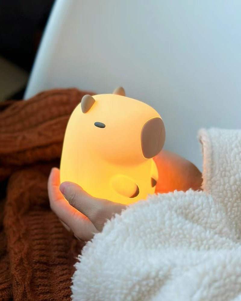 Mewaii™ Capybara Tap Tap LED Night Lamp Night Lights & Ambient Lighting - Tophatter Daily Deals