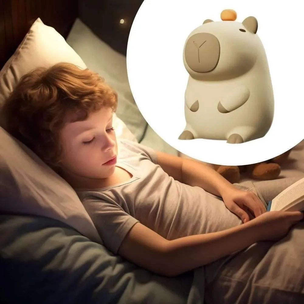 Mewaii™ Capybara Tap Tap LED Night Lamp Night Lights & Ambient Lighting - Tophatter Daily Deals