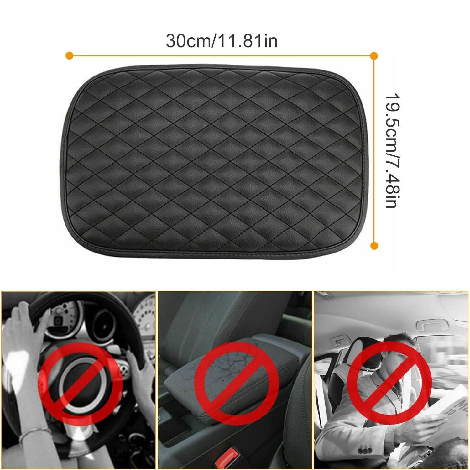 Car Armrest Pad Cover PU Leather Fit for SUV Truck Car Automotive - Tophatter Daily Deals