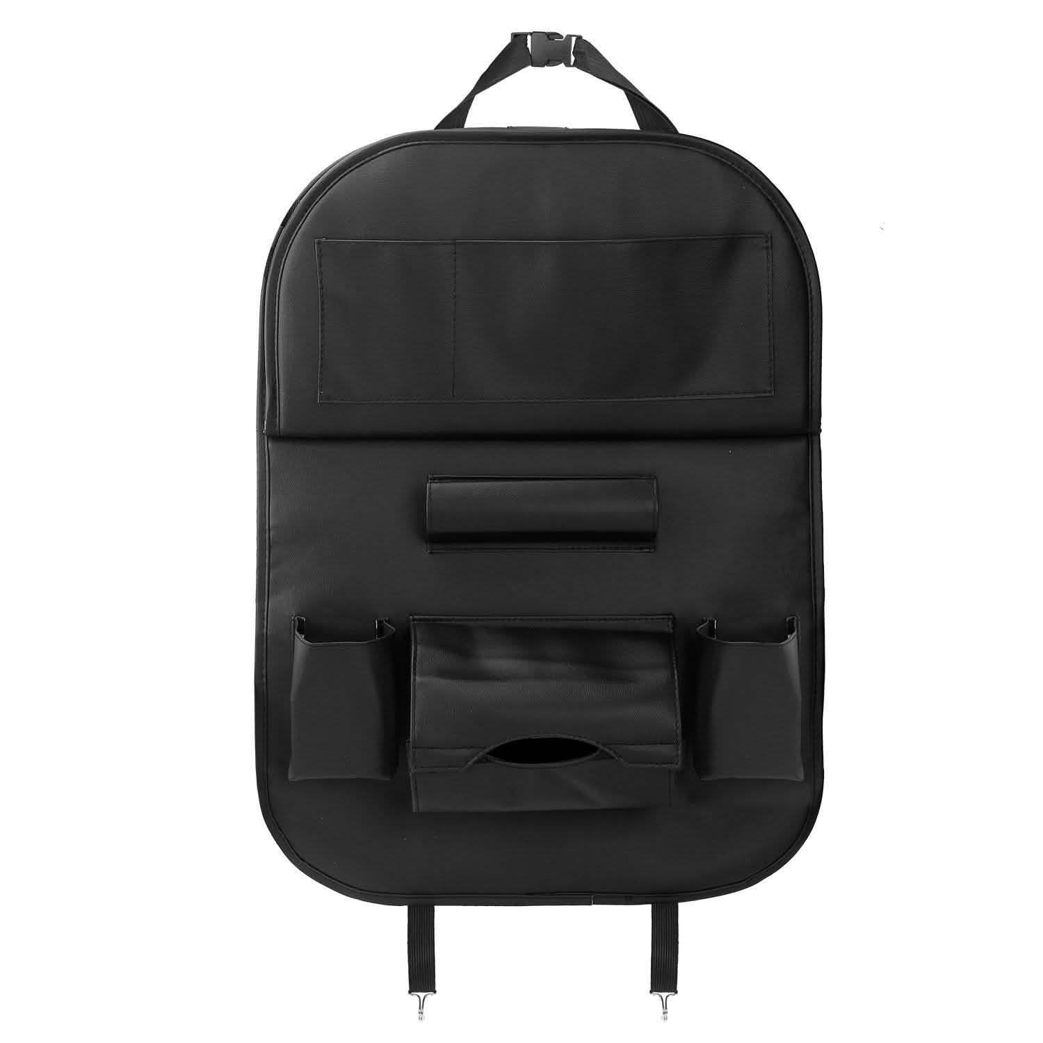 Car Back Seat Organizer with Foldable Table Tray 8 Pockets Automotive - Tophatter Daily Deals