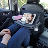 Car Back Seat Organizer with Foldable Table Tray 8 Pockets Automotive - Tophatter Daily Deals