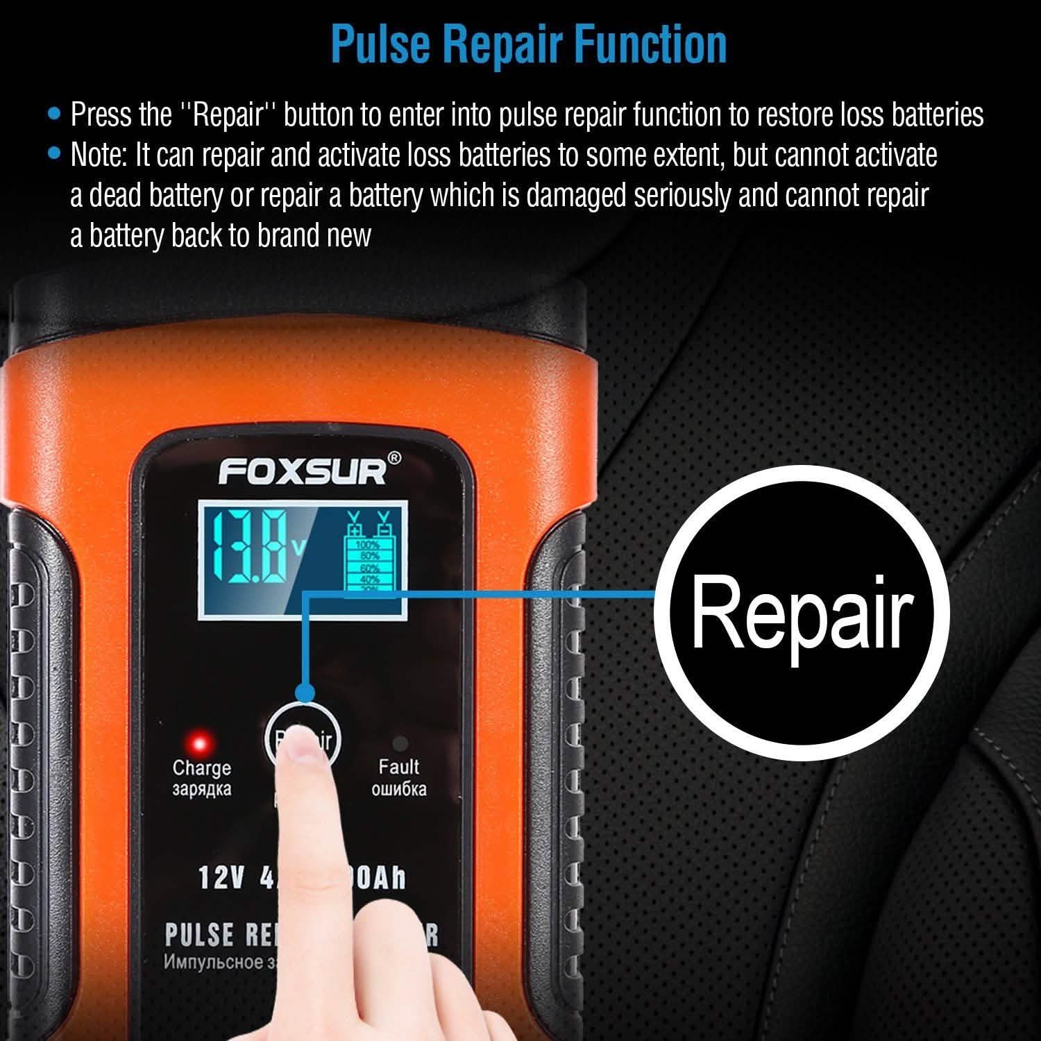 Car Battery Charger 12V 5A Recover Pulse Repair Automotive - Tophatter Daily Deals