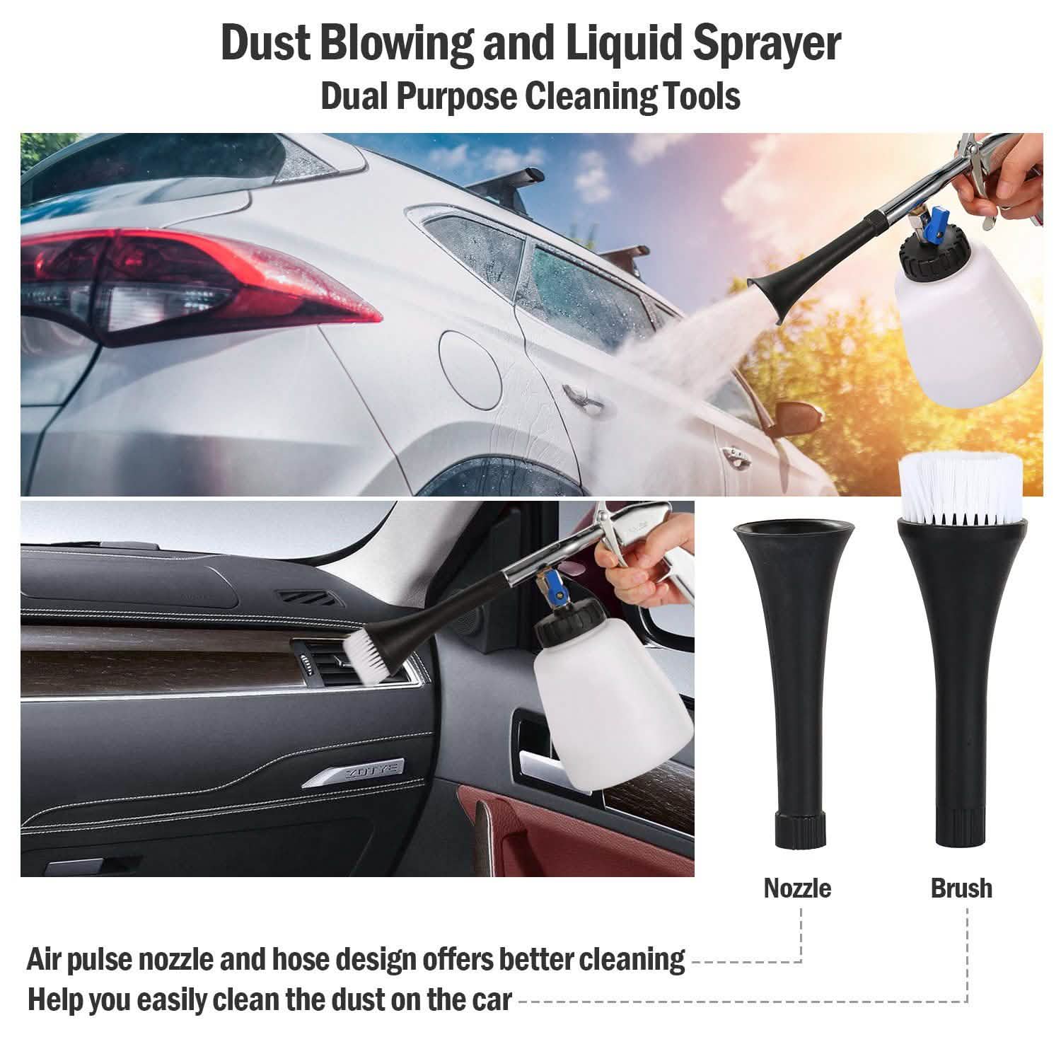 Car Cleaning Gun Air Pulse Tornado Sprayer Automotive - Tophatter Daily Deals