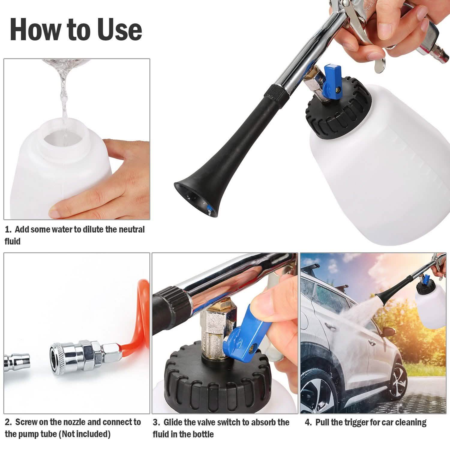 Car Cleaning Gun Air Pulse Tornado Sprayer Automotive - Tophatter Daily Deals