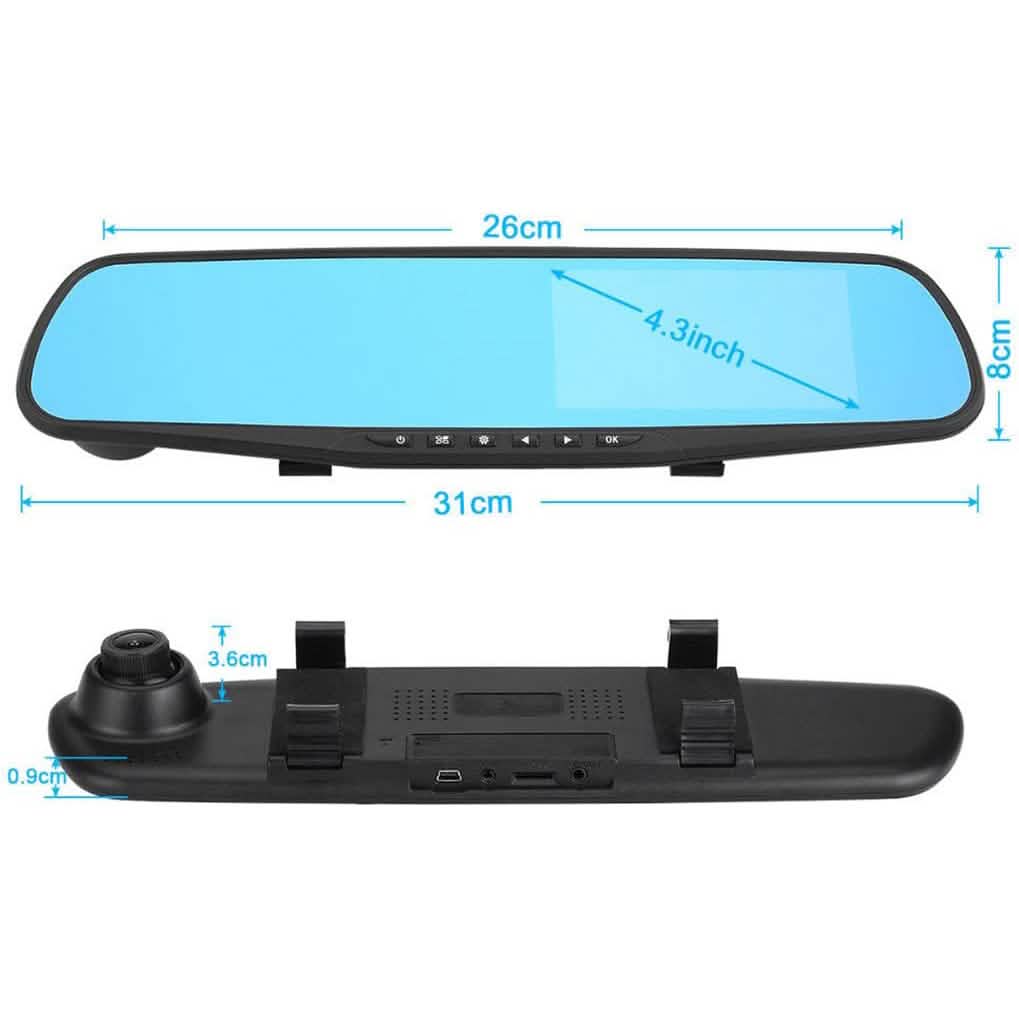 Car DVR Rear View Mirror Video Recorder Automotive - Tophatter Daily Deals