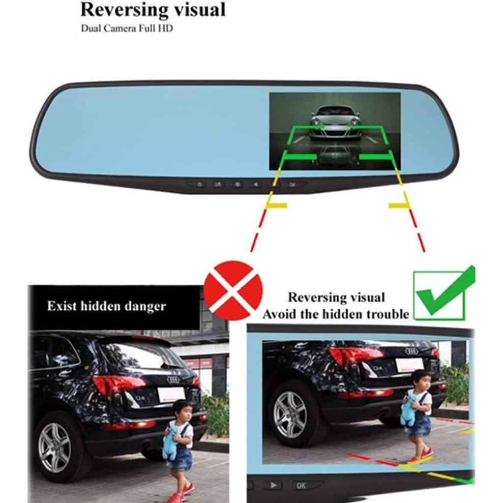 Car DVR Rear View Mirror Video Recorder Automotive - Tophatter Daily Deals
